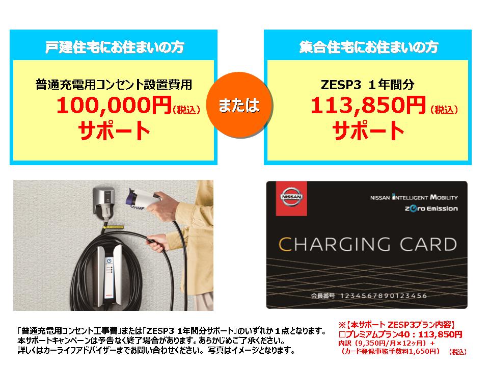 琉球日産自動車株式会社 リーフ充電器設置費用プレゼントキャンペーン